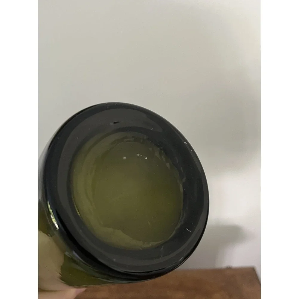 Tall Olive Green Jekyll Bottle Apothecary Alchemist Jar Vase Ombre Gradient